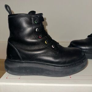 Black Leather Ankle Boots